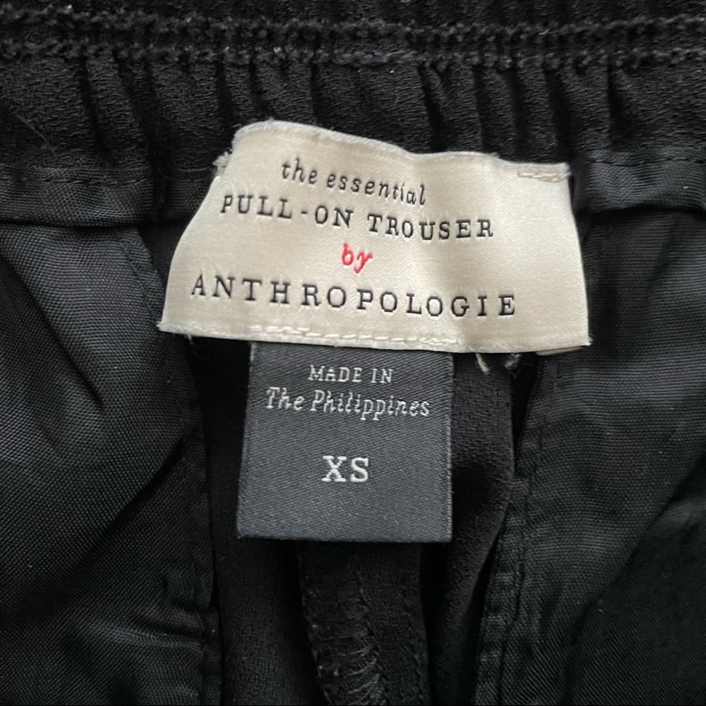ANTHROPOLOGIE Essentials Pull-on Black High Waisted Pants - Picture 8 of 13